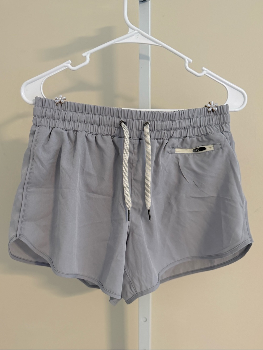 NWOT Zenana Lightweight Grey Drawstring Active Shorts